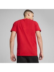 Puma Red Mens Scuderia Ferrari Race Colour Shield T-Shirt - Image 4 of 6