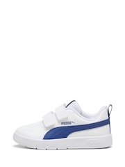 Puma White cream Boys Courtflex V3 Sneakers - Image 2 of 6
