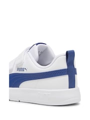 Puma White cream Boys Courtflex V3 Sneakers - Image 5 of 6