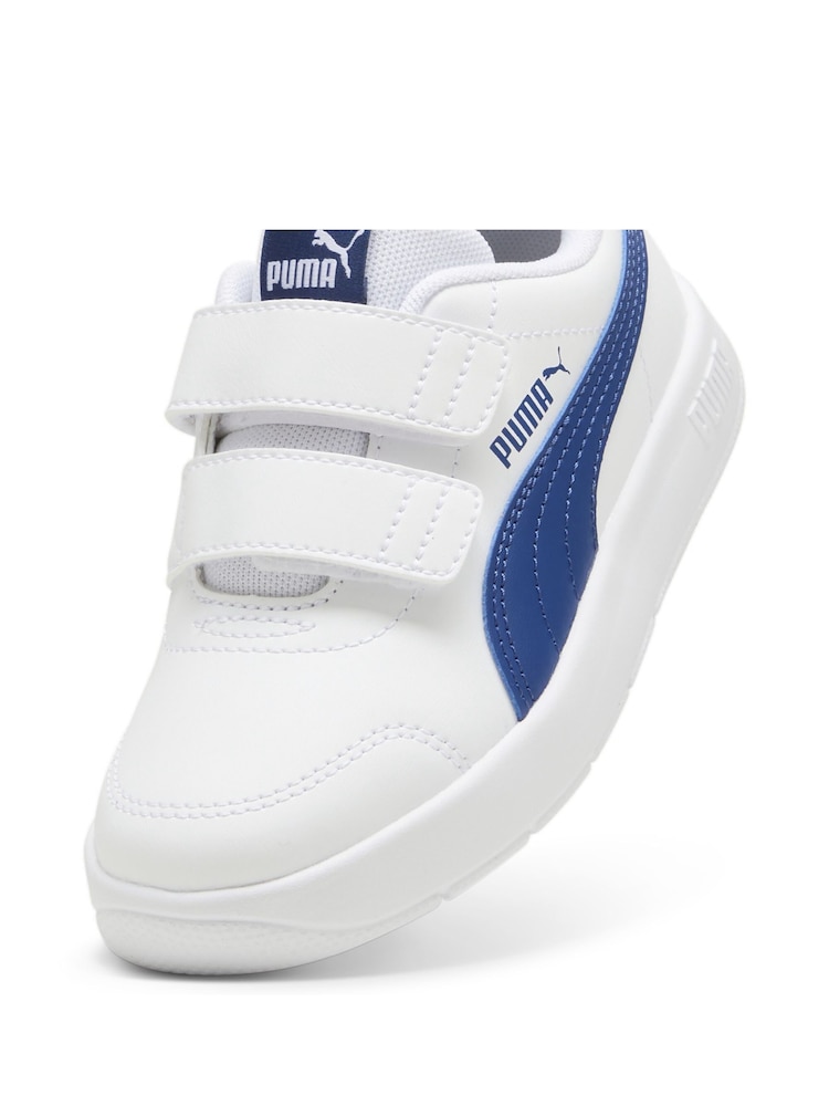 Puma White cream Boys Courtflex V3 Sneakers - Image 6 of 6