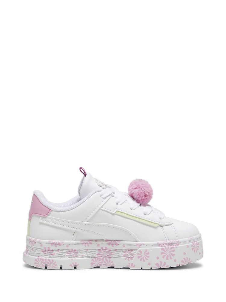 Puma White Girls Mayze Crashed Trolls 2 Sneakers - Image 1 of 5