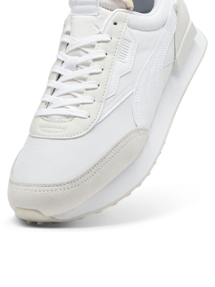 Puma White Mens Future Rider Play On Sneakers - Image 6 of 6