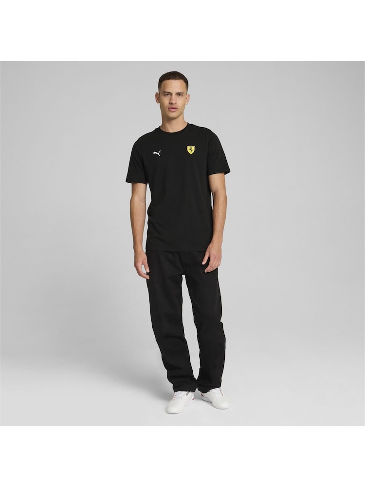 Puma Black Mens Scuderia Ferrari Race Colour Shield T-Shirt - Image 2 of 6
