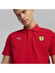 Puma Red Mens Scuderia Ferrari Race Graphic Polo Shirt - Image 4 of 6