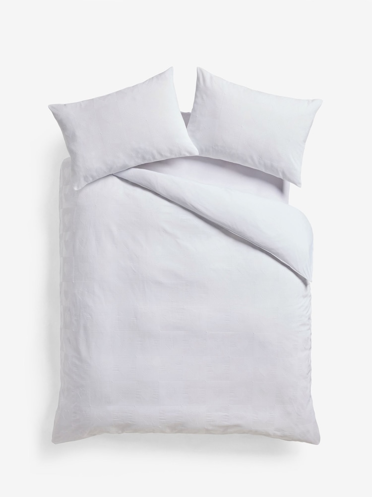 Heart Textured Duvet Cover and Pillowcase Set - Image 4 of 5