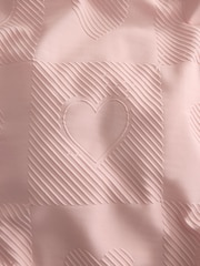 Pink Heart Textured Duvet Cover and Pillowcase Set - Image 3 of 4