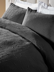 Embossed geometrijska tekstura duvet pokrov in blazina set - Slika 3 iz 6