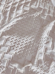 Natural Textured Geometeric Duvet Cover and Pillowcase Set - Image 4 of 5