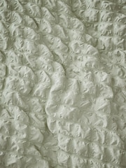 Green Sage Mini Seersucker Supersoft Duvet Cover and Pillowcase Set - Image 5 of 5