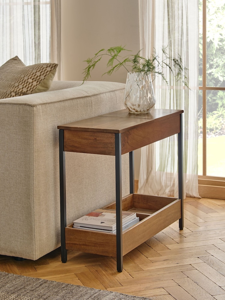 Dark Lloyd Storage Sofa Side Table - Image 1 of 7