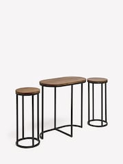 Dark Natural Lloyd Mango Wood Nest of 3 Tables - Image 5 of 6