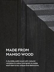 Black Ritz N Premium Mango Wood and Glass Side Table - Image 7 of 7