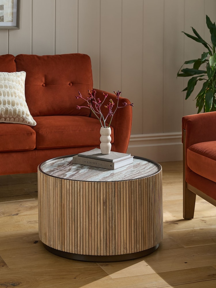 Natural Valencia Mango Wood Coffee Table - Image 1 of 6