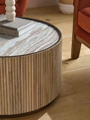 Natural Valencia Mango Wood Coffee Table - Image 2 of 6