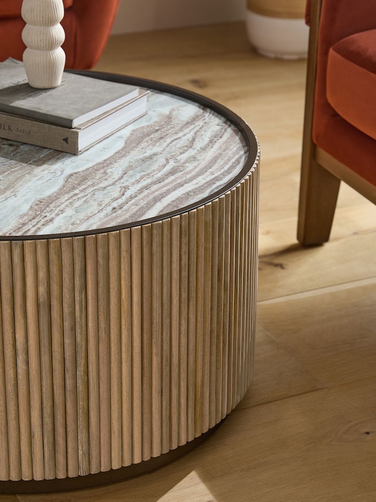Natural Valencia Mango Wood Coffee Table - Image 2 of 6