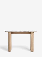 Natural Valencia Marble and Mango Wood Console Table - Image 5 of 7