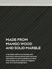 Black Valencia Marble and Mango Wood Console Table - Image 10 of 10