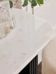 Black Valencia Marble and Mango Wood Console Table - Image 3 of 7