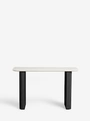 Black Valencia Marble and Mango Wood Console Table - Image 4 of 7