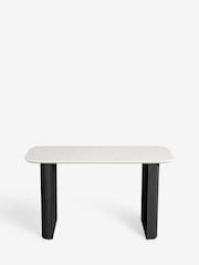 Black Valencia Marble and Mango Wood Console Table - Image 6 of 7