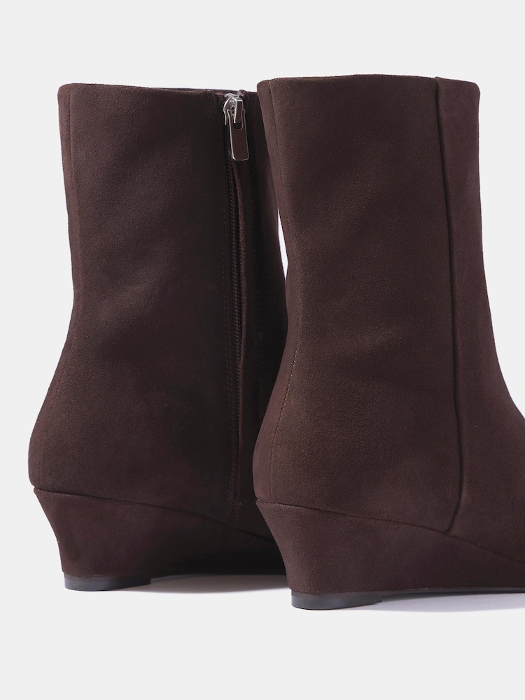 Mint Velvet Brown Suede Kailey Ankle Boots - Image 4 of 4