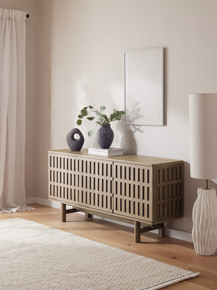 Dark Hoxton Textured Front Large Sideboard - Image 1 of 8