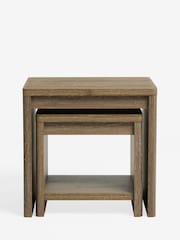 Dark Hoxton Textured Front Set of 2 Nest of Tables - Image 1 of 3