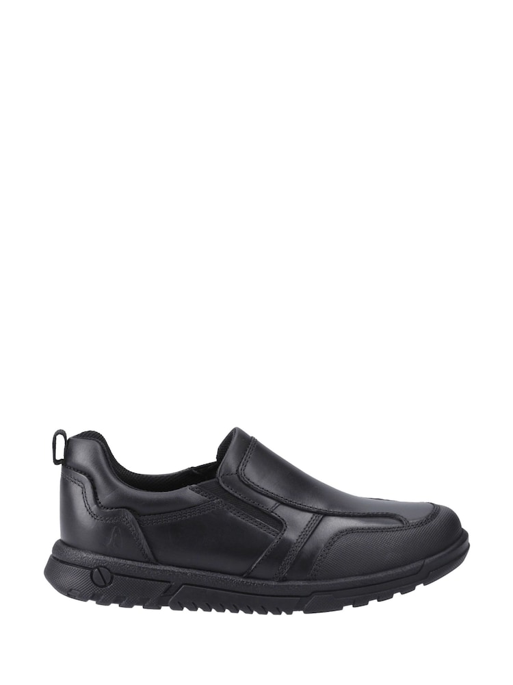 Hush Puppies Black Sergio Junior School Shoes - Image 1 of 4 Hush Puppies Black Sergio Junior School Shoes - Image 1 of 4