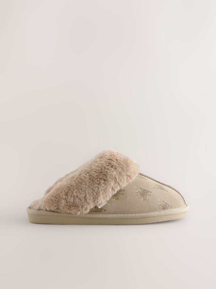 Neutre Hamish the cow - Suede Mule Pantoufles - Image 5 of 8