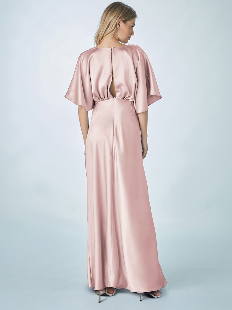 vieux rose - Peignoir longue à manches Satin honneur - Image 3 of 5
