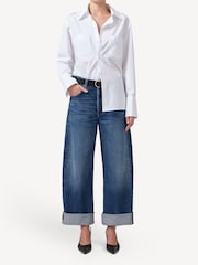 Citizens of Humanity Mid Blue Ayla Baggy Cuff Jeans - Image 4 of 8