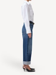 Citizens of Humanity Mid Blue Ayla Baggy Cuff Jeans - Image 6 of 8