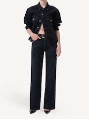 Citizens of Humanity Black Annina High Rise Wide Leg Jeans - Image 4 of 5