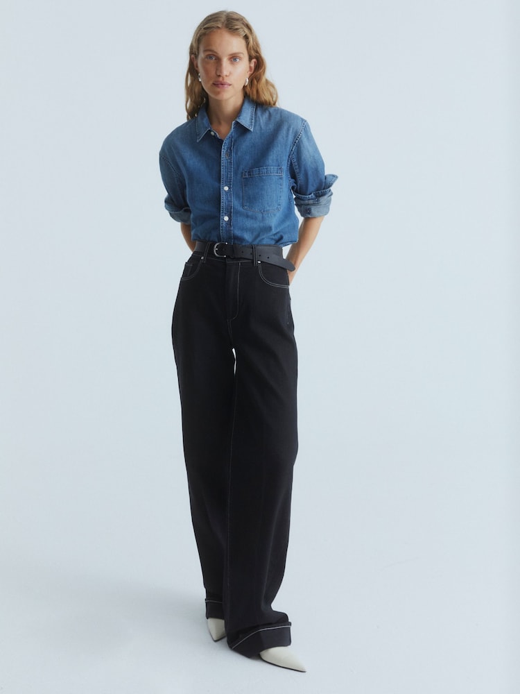 Citizens of Humanity Blue Kayla Denim Shirt - Image 1 of 7