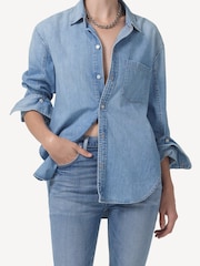 Citizens of Humanity Blue Kayla Denim Shirt - Image 4 of 7