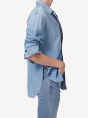 Citizens of Humanity Blue Kayla Denim Shirt - Image 6 of 7