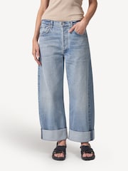 Citizens of Humanity Light Blue Ayla Baggy Cuff Jeans - Image 1 of 6