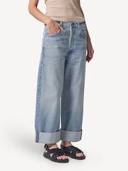 Citizens of Humanity Light Blue Ayla Baggy Cuff Jeans - Image 2 of 6