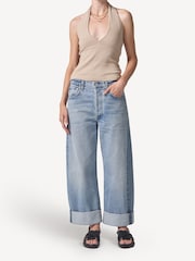 Citizens of Humanity Light Blue Ayla Baggy Cuff Jeans - Image 3 of 6