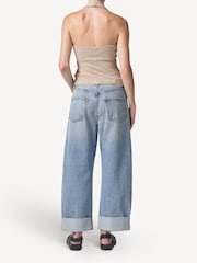Citizens of Humanity Light Blue Ayla Baggy Cuff Jeans - Image 4 of 6