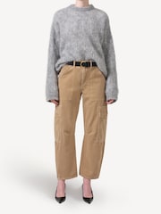 Citizens of Humanity Brown Marcelle Straight Leg Trousers - Image 4 of 5
