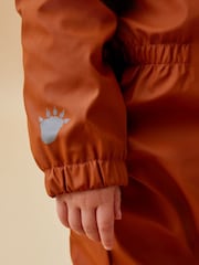 MORI Gruffalo Waterproof Cosy Hooded Brown Puddlesuit - Image 5 of 8