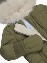 MORI Faux Fur Lined Cosy Zip Up Snowsuit - Imagen 5 de 5