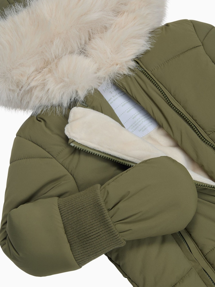 MORI Faux Fur Lined Cosy Zip Up Snowsuit - Imagen 5 de 5
