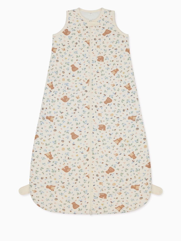 MORI Bear Print Organic Cotton Front Zip 2.5 Tog Sleeping Bag - Image 4 of 4