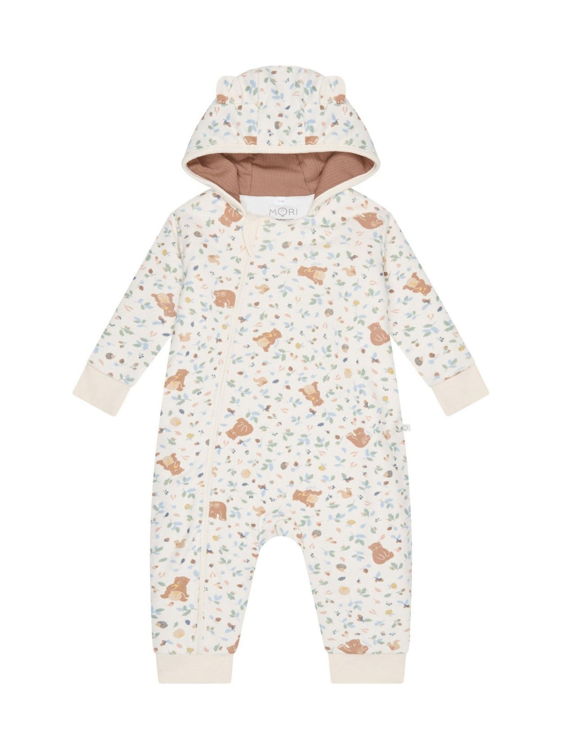 Buy MORI Cream Bear Print Lined Pramsuit from Next USA