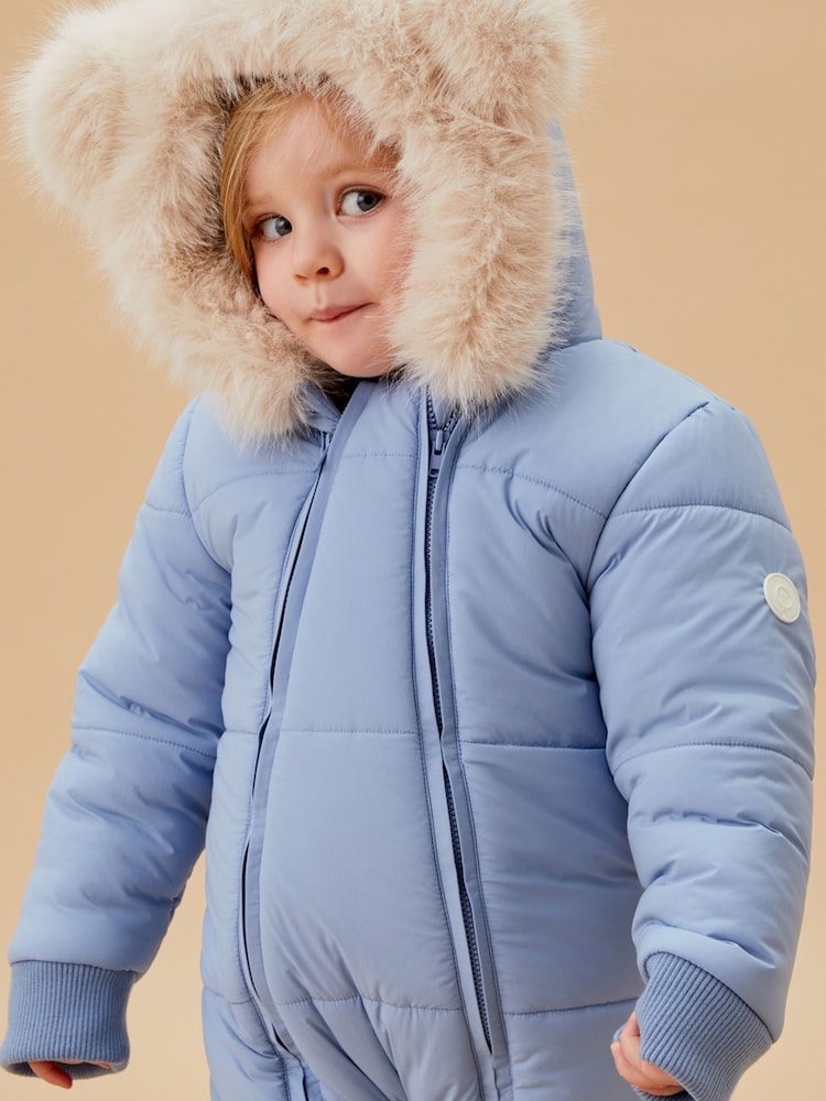 MORI Faux Fur Lined Cosy Zip Up Snowsuit - Image 3 of 3