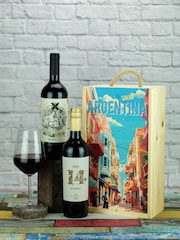 Le Bon Vin Argentinian Malbec 2 Bottle Wooden Gift Box - Image 1 of 1