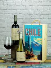 Le Bon Vin Chilean Reserve Wines 2 Bottle Wooden Gift Box - Image 1 of 1
