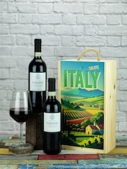 Le Bon Vin Italian Chianti 2 Bottle Wooden Gift Box - Image 1 of 1